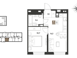 Продается 1-комнатная квартира ЖК ГРЕЙД, литер 14, 32.3  м&sup2;, 6611810 рублей