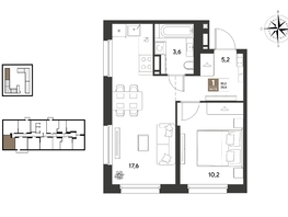 Продается 1-комнатная квартира ЖК ГРЕЙД, литер 14, 36.6  м&sup2;, 7239480 рублей