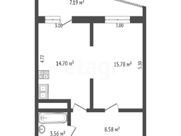 Продается 1-комнатная квартира Воронежская ул, 42.5  м&sup2;, 6400000 рублей