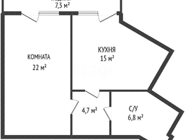 Продается 1-комнатная квартира Кожевенная ул, 48.5  м&sup2;, 10460000 рублей