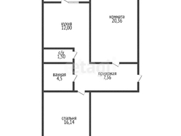 Продается 2-комнатная квартира Карякина ул, 66.5  м&sup2;, 6500000 рублей