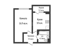 Продается 1-комнатная квартира ЖК Бауинвест, литера 5.1, 35.4  м&sup2;, 5700000 рублей