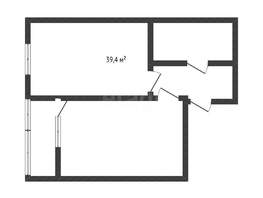Продается 1-комнатная квартира Ивана Беличенко ул, 39.4  м&sup2;, 6000000 рублей