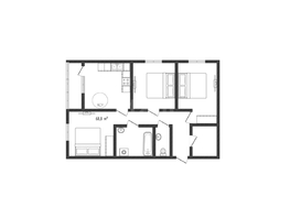 Продается 3-комнатная квартира Ивана Беличенко ул, 68.8  м&sup2;, 9200000 рублей