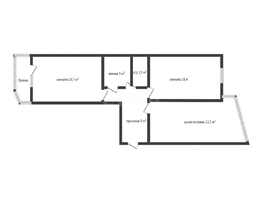 Продается 2-комнатная квартира Марины Цветаевой ул, 66.6  м&sup2;, 5500000 рублей