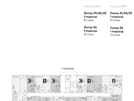 Продается 1-комнатная квартира ЖК Самолет, литера 51, 40.4  м&sup2;, 7918400 рублей