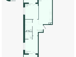 Продается 2-комнатная квартира ЖК Ботаника, литер 1.1, 60.6  м&sup2;, 8947590 рублей