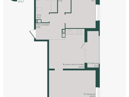 Продается 2-комнатная квартира ЖК Ботаника, литер 1.1, 55.7  м&sup2;, 8391205 рублей