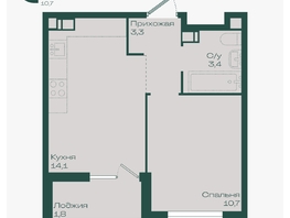 Продается 1-комнатная квартира ЖК Ботаника, литер 1.1, 33.3  м&sup2;, 5649345 рублей