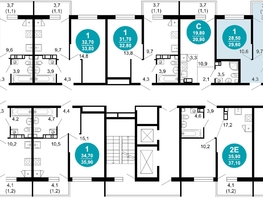 Продается 1-комнатная квартира ЖК Флора, 4 этап, 29.5  м&sup2;, 13417298 рублей