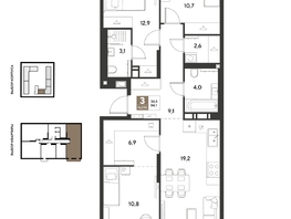 Продается 3-комнатная квартира ЖК ГРЕЙД, литер 13, 84.1  м&sup2;, 15087540 рублей