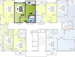 Продается 1-комнатная квартира ЖК Парк у дома, литера 8.3, 36.8  м&sup2;, 8559680 рублей