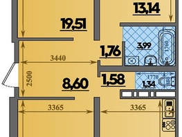 Продается 3-комнатная квартира ЖК Город у моря, литера 21, 86.83  м&sup2;, 9998999 рублей
