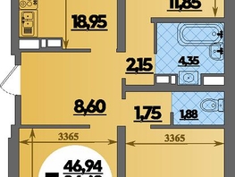 Продается 3-комнатная квартира ЖК Город у моря, литера 22, 88.05  м&sup2;, 10195875 рублей