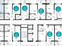 Продается 2-комнатная квартира ЖК Лестория, дом 2, 43.9  м&sup2;, 21497844 рублей