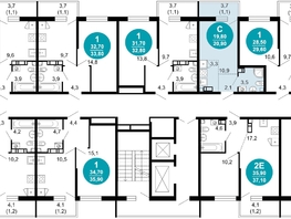 Продается 1-комнатная квартира ЖК Флора, 4 этап, 21.1  м&sup2;, 10609193 рублей