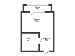 Продается Студия Константина Гондаря ул, 16  м&sup2;, 3130000 рублей