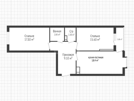 Продается 2-комнатная квартира Константина Гондаря ул, 65.2  м&sup2;, 8100000 рублей