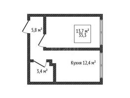 Продается 1-комнатная квартира Ивана Беличенко ул, 35  м&sup2;, 7000000 рублей