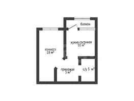 Продается 1-комнатная квартира Григория Пономаренко ул, 34.8  м&sup2;, 4500000 рублей
