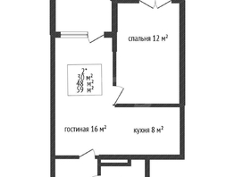 Продается 1-комнатная квартира ЖК Титаны, литера 4, 53  м&sup2;, 5800000 рублей