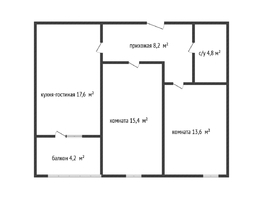Продается 3-комнатная квартира Адмирала Макарова ул, 59.6  м&sup2;, 7000000 рублей