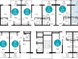 Продается 2-комнатная квартира ЖК Лестория, дом 2, 47.4  м&sup2;, 22141387 рублей