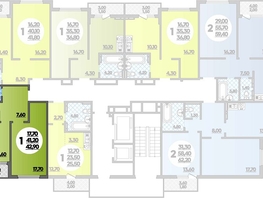 Продается 1-комнатная квартира ЖК Парк у дома, литера 8.3, 42.9  м&sup2;, 8704410 рублей