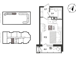 Продается Студия ЖК Рекорд 2, литера 2, 28.2  м&sup2;, 8671500 рублей