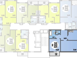 Продается 2-комнатная квартира ЖК Парк у дома, литера 8.3, 61.9  м&sup2;, 13840316 рублей