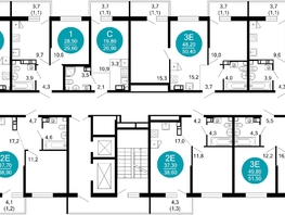 Продается 1-комнатная квартира ЖК Флора, 4 этап, 25.7  м&sup2;, 10585536 рублей