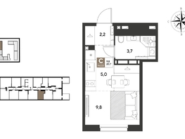 Продается Студия ЖК ГРЕЙД, литер 14, 20.7  м&sup2;, 4663710 рублей