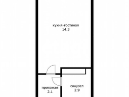 Продается Студия Ивана Беличенко ул, 19.1  м&sup2;, 3830000 рублей