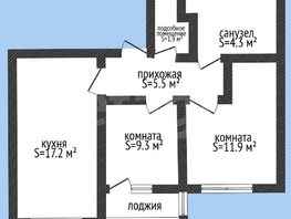 Продается 2-комнатная квартира ЖК Клубный квартал Европа 6, литера 1, 50.2  м&sup2;, 6700000 рублей