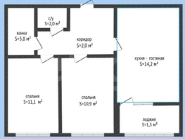 Продается 2-комнатная квартира Героя Ростовского ул, 50  м&sup2;, 5490000 рублей