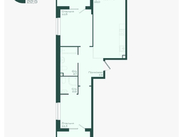 Продается 2-комнатная квартира ЖК Ботаника, литер 1.1, 60.8  м&sup2;, 8816000 рублей