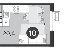 Продается Студия ЖК Парк Победы 2, литера 6, 24  м&sup2;, 5239200 рублей