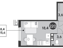 Продается Студия ЖК Парк Победы 2, литера 6, 25.6  м&sup2;, 5527040 рублей