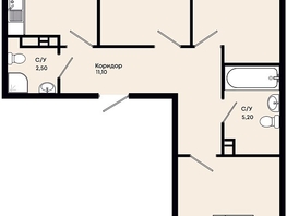 Продается 3-комнатная квартира ЖК Премьер, 75.2  м&sup2;, 12935000 рублей