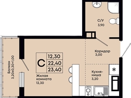 Продается 1-комнатная квартира ЖК Премьер, 23.4  м&sup2;, 6131000 рублей