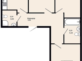 Продается 3-комнатная квартира ЖК Премьер, 75.9  м&sup2;, 12904000 рублей