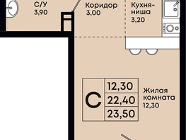 Продается 1-комнатная квартира ЖК Премьер, 23.5  м&sup2;, 6204000 рублей