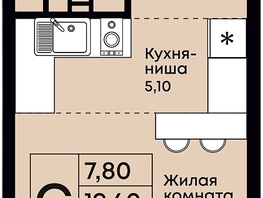 Продается 1-комнатная квартира ЖК Премьер, 20.7  м&sup2;, 5631000 рублей