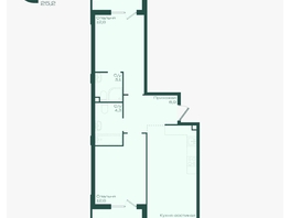 Продается 2-комнатная квартира ЖК Ботаника, литер 1.1, 62  м&sup2;, 8990000 рублей