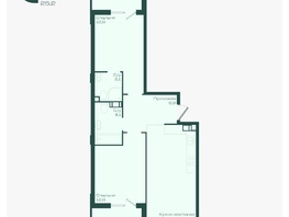 Продается 2-комнатная квартира ЖК Ботаника, литер 1.1, 61.6  м&sup2;, 8993600 рублей