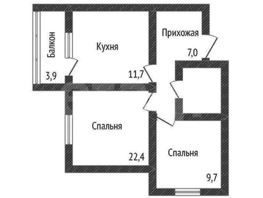 Продается 2-комнатная квартира Войсковая ул, 45.3  м&sup2;, 5000000 рублей