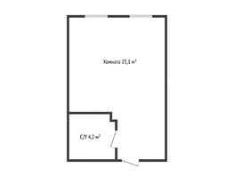 Продается Студия Героя Нурбагандова ул, 28.7  м&sup2;, 4800000 рублей