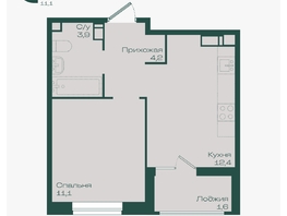 Продается 1-комнатная квартира ЖК Ботаника, литер 1.1, 33.2  м&sup2;, 5345200 рублей