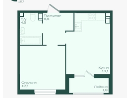 Продается 1-комнатная квартира ЖК Ботаника, литер 1.1, 40.4  м&sup2;, 6181200 рублей