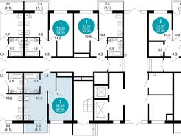 Продается 1-комнатная квартира ЖК Флора, 4 этап, 36.4  м&sup2;, 13845910 рублей